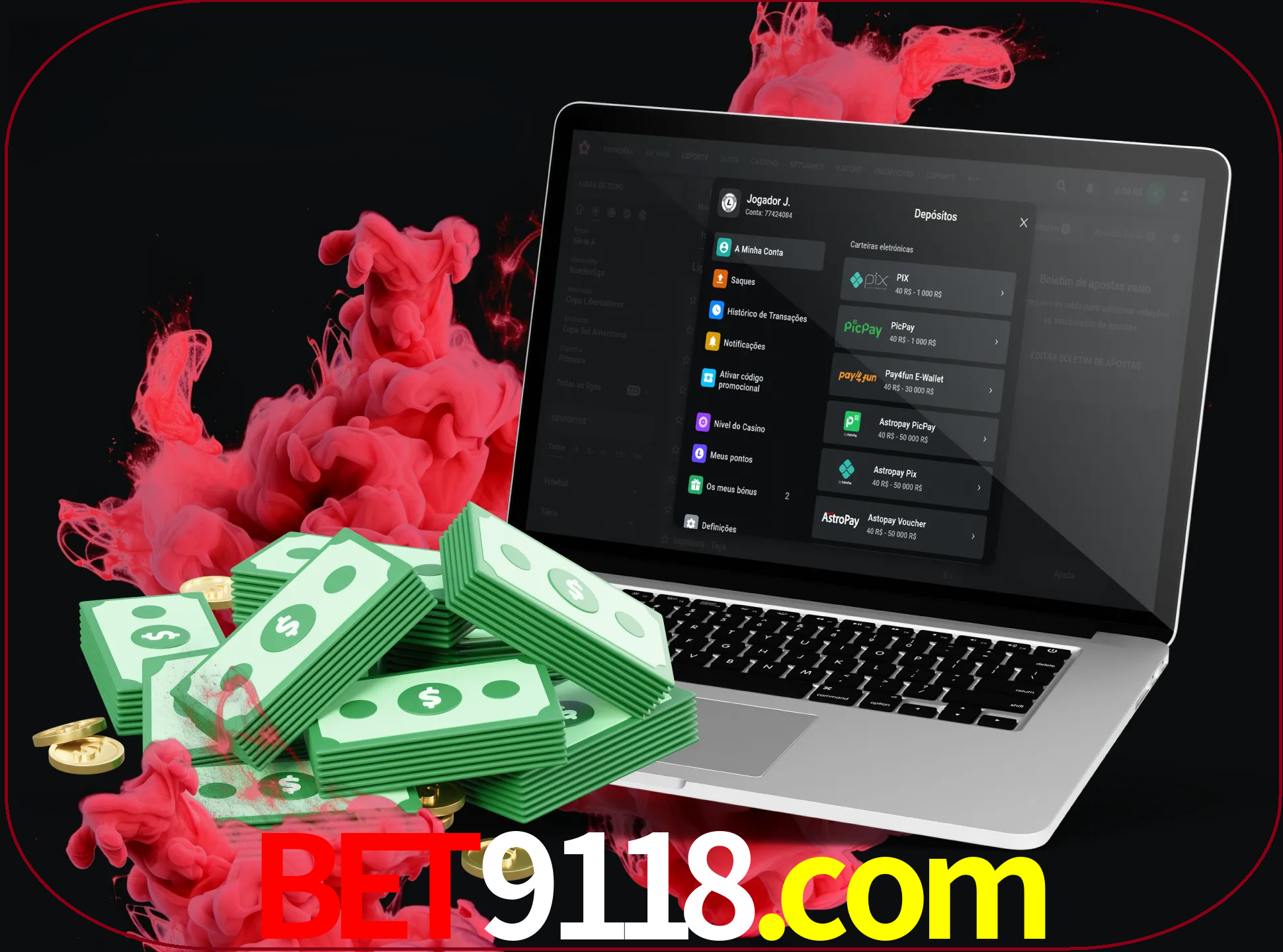 Para efetuar um depósito na sua conta bet9118, basta escolher o método de depósito e especificar o montante.