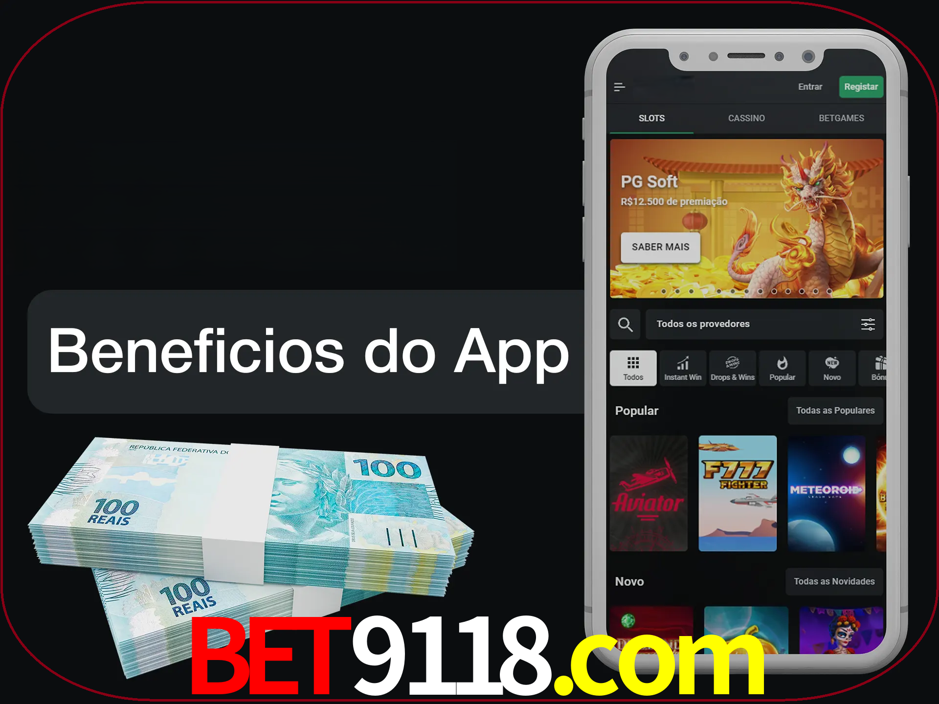 Obtenha todos os benefícios usando o aplicativo.