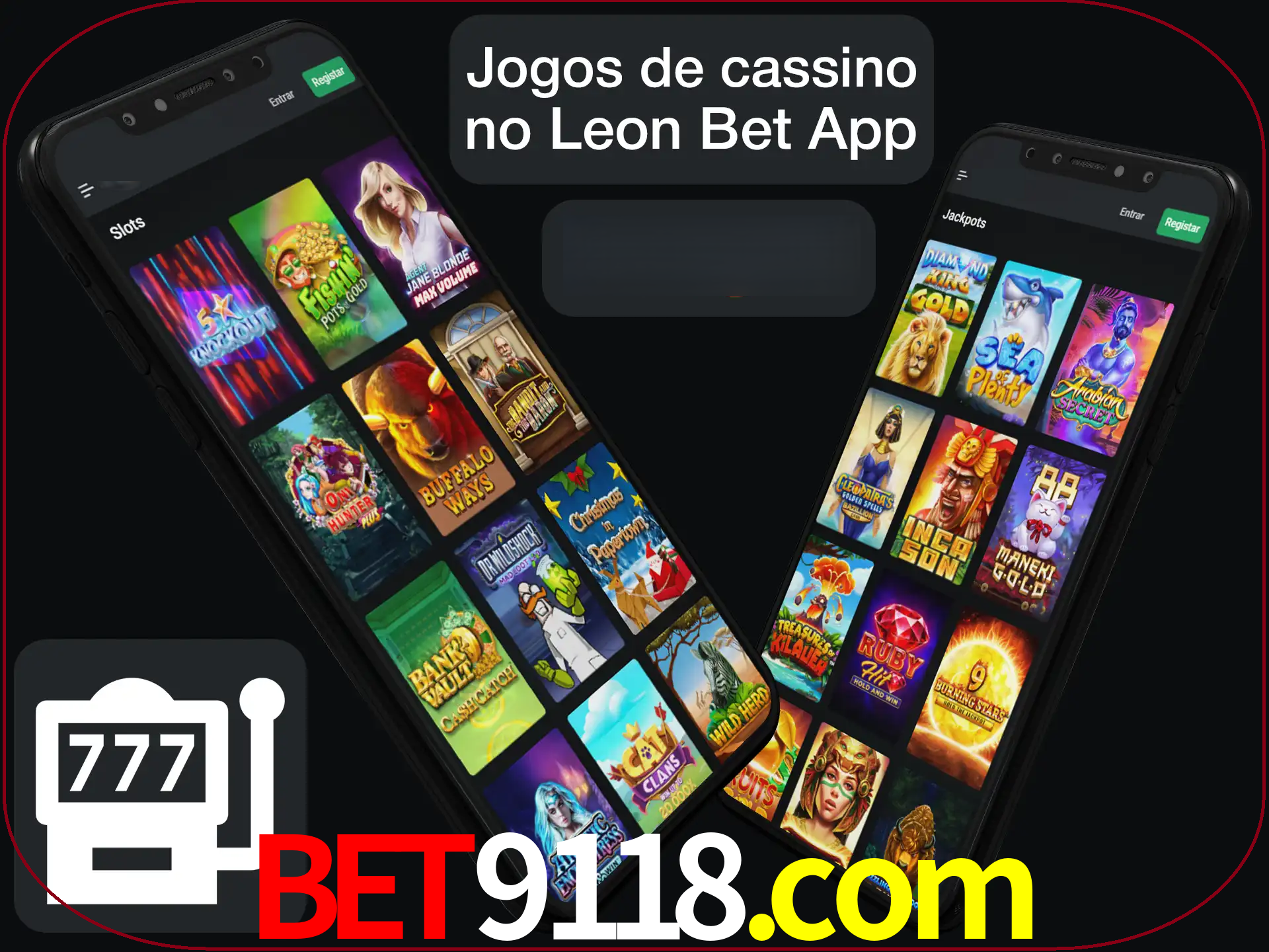 Escolha quais jogos de cassino jogar no app.