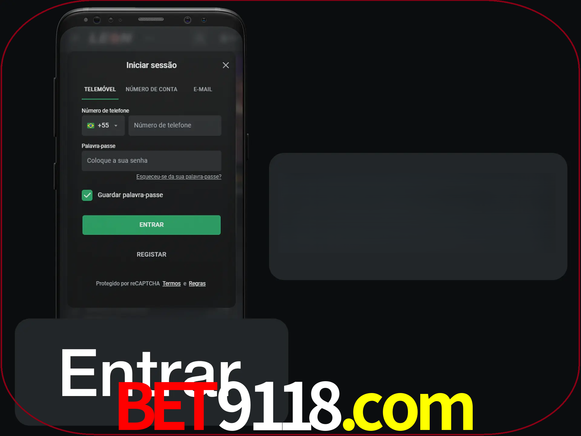 Faça o login para começar a apostar e jogar no cassino.