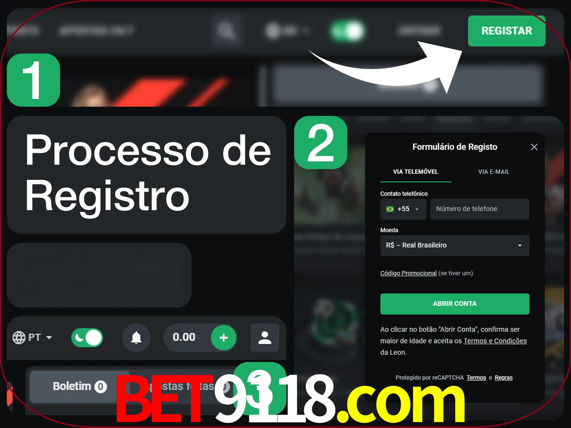 O processo de registro na LeonBet é simples.