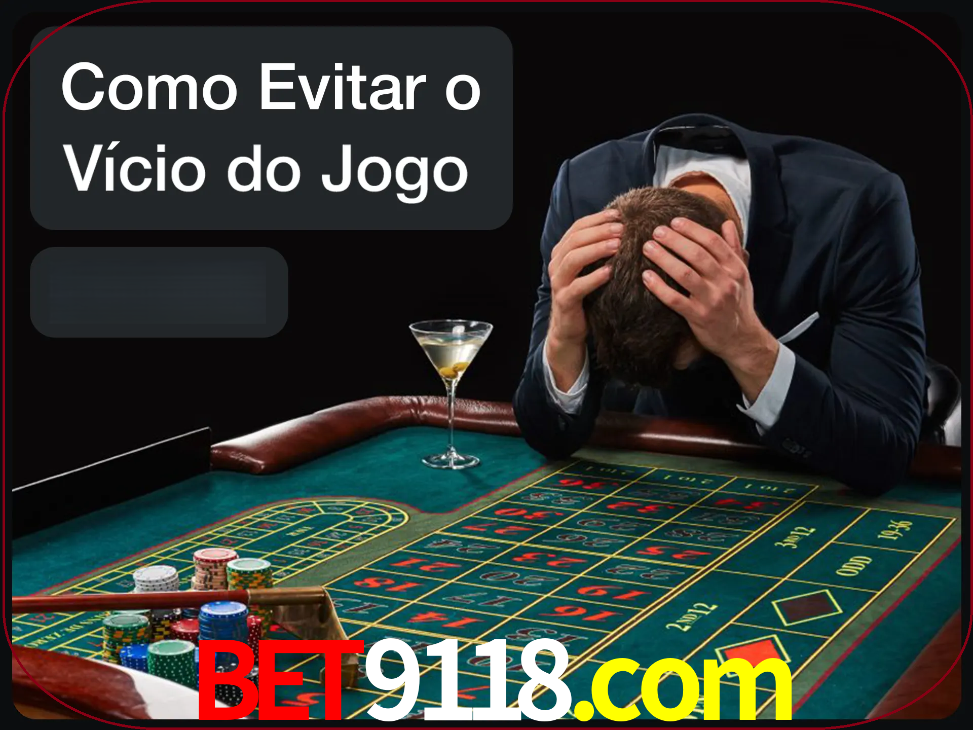 Você é responsável por cada uma de suas apostas.